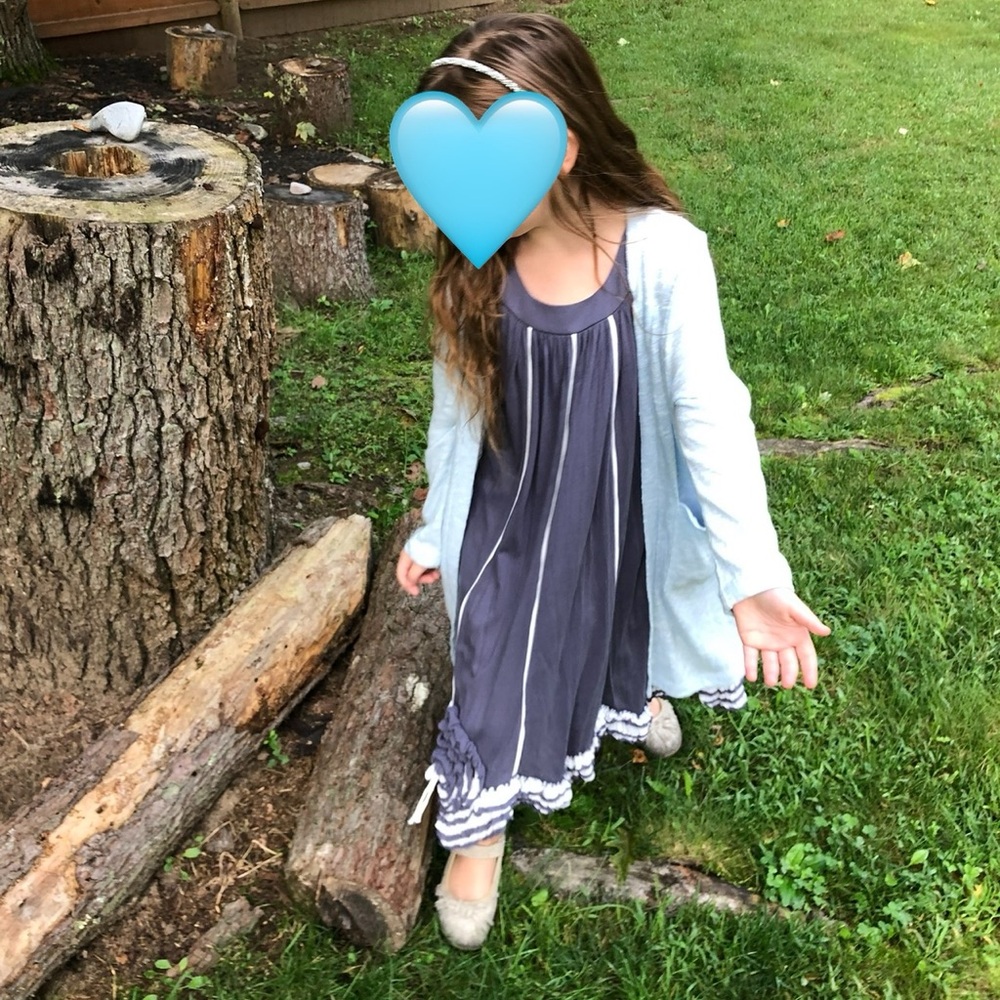 Isobella & chloe blue and white flowy dress